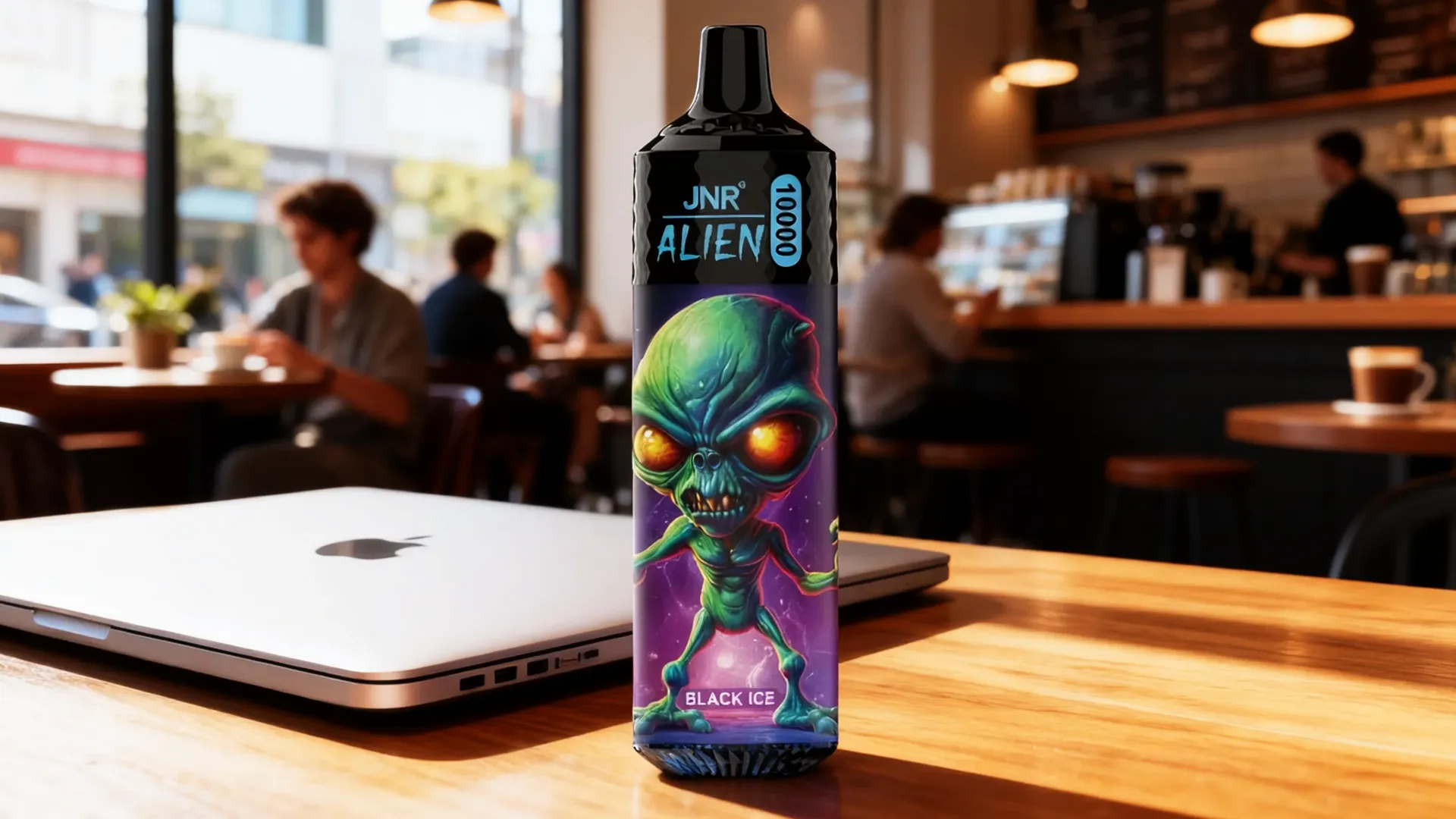 JNR Alien 10K Vape mit aktiver RGB-Beleuchtung im Lifestyle-Setting